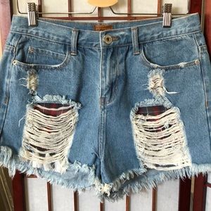 Distress denim cut offs ~summer vibes ~
